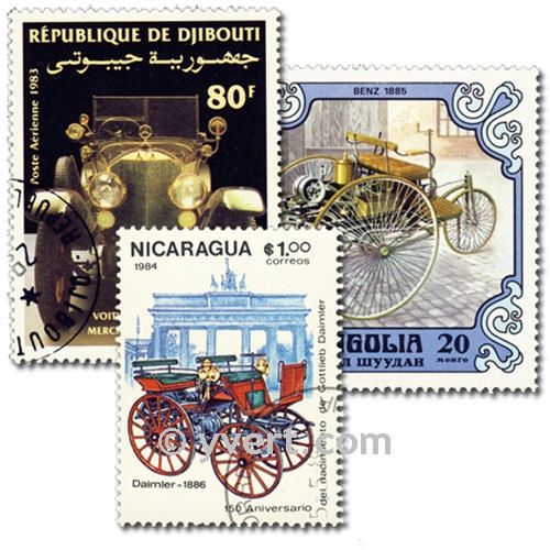 MERCEDES CARS: envelope of 25 stamps