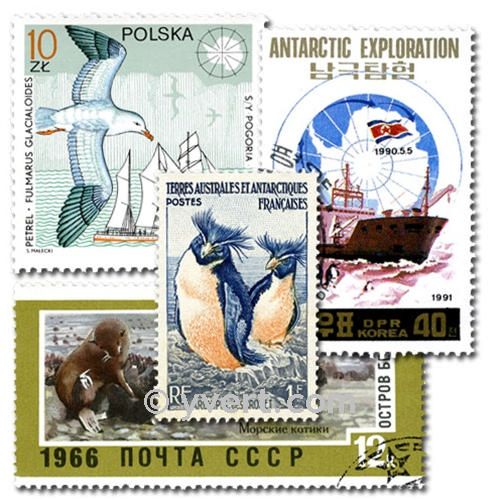 ANTARCTIC: envelope of 25 stamps