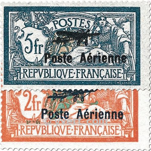 n.o 1 / 2 -  Sello Francia Correo aéreo