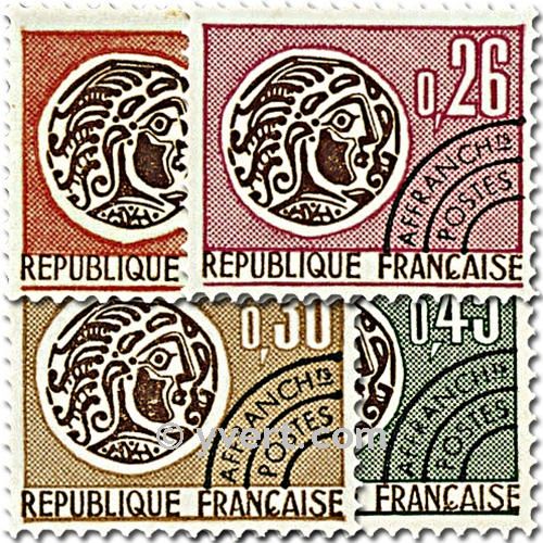 n° 130/133 -  Selo França Pré-obliterados