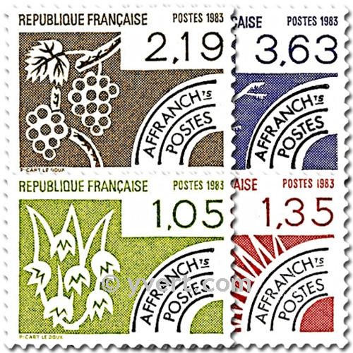 n° 178/181 -  Selo França Pré-obliterados