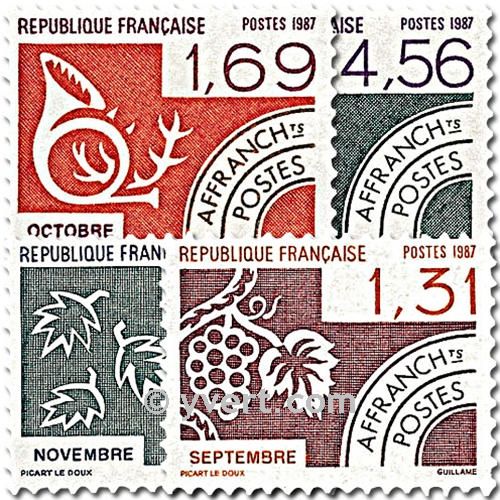 n° 194/197 -  Selo França Pré-obliterados