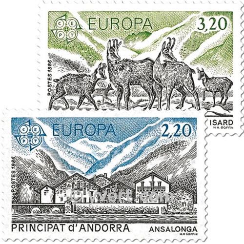 n° 348/349 -  Selo Andorra Correios