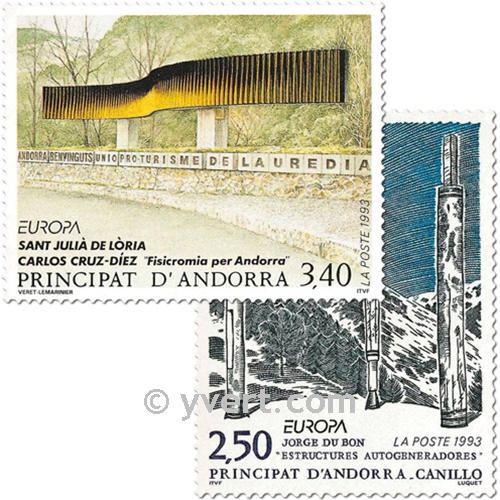 n° 430/431 -  Timbre Andorre Poste