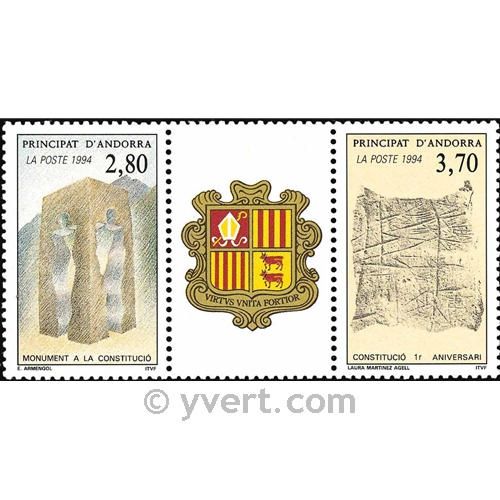 n° 443A -  Timbre Andorre Poste