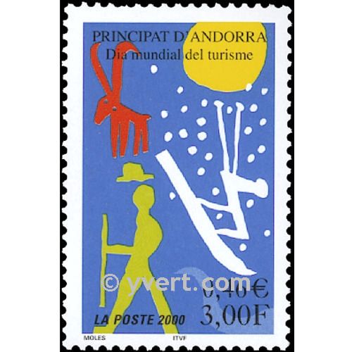 n° 535 -  Timbre Andorre Poste