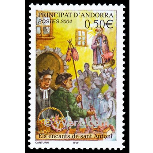 n° 591 -  Timbre Andorre Poste