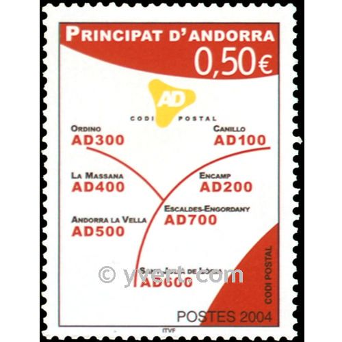 n.o 601 -  Sello Andorra Correos