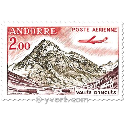 n° 5/8 -  Timbre Andorre Poste aérienne