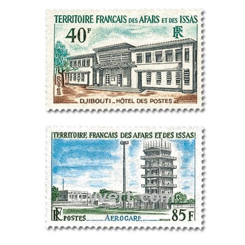 n° 355/356 -  Timbre Afars et Issas Poste