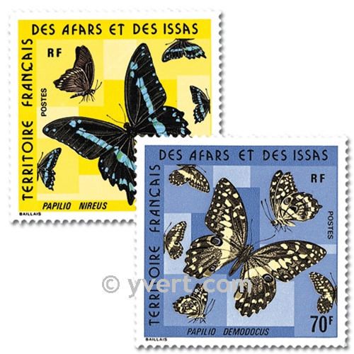 n° 406/407 -  Timbre Afars et Issas Poste