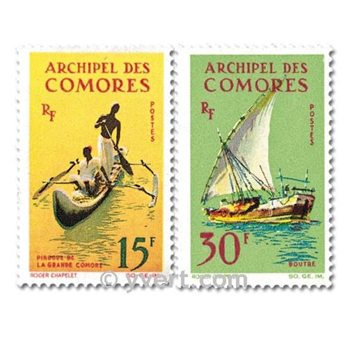 n° 33/34 -  Timbre Comores Poste