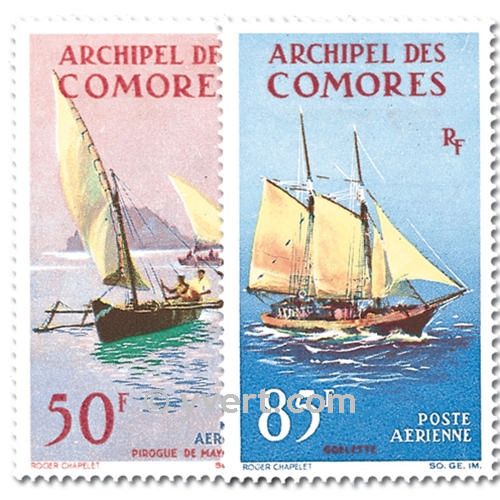 n° 10/11 -  Timbre Comores Poste aérienne