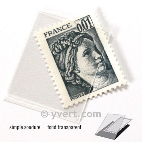 Pochettes simple soudure - Lxh:24x20mm (Fond transparent)