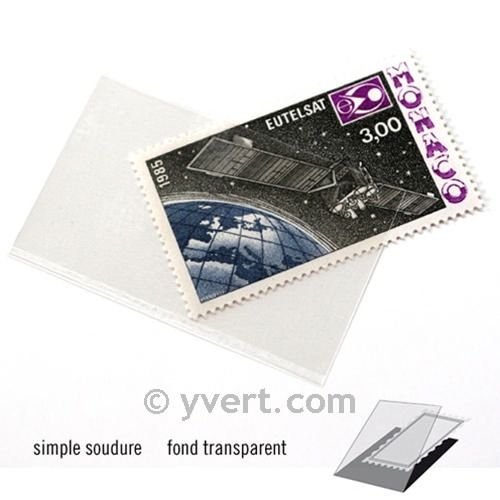 Pochettes simple soudure - Lxh:53x32mm (Fond transparent)