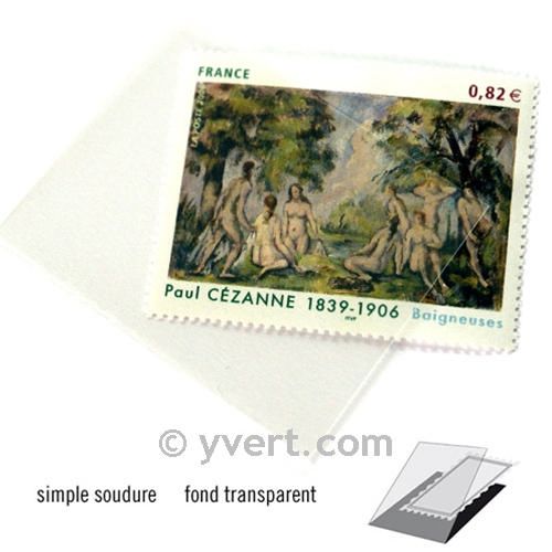 Pochettes simple soudure - Lxh:53x41mm (Fond transparent)