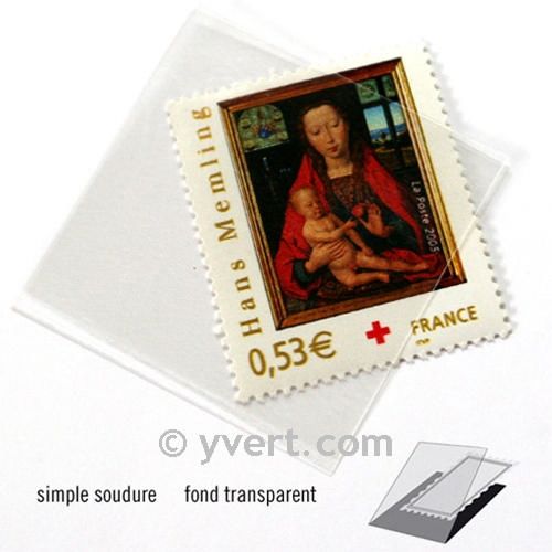 Pochettes simple soudure - Lxh:36x36mm (Fond transparent)