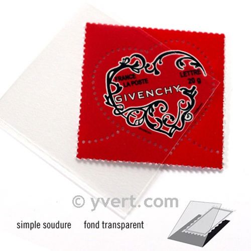 Pochettes simple soudure - Lxh:40x40mm (Fond transparent)