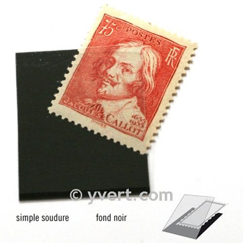 Pochettes simple soudure - Lxh:22x26mm (Fond noir)