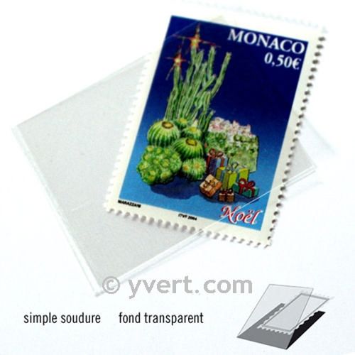 Pochettes simple soudure - Lxh:31x40mm (Fond transparent)