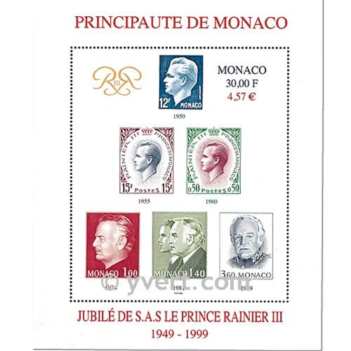 n° 83 -  Timbre Monaco Bloc et feuillets