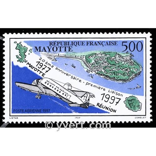 n° 2 -  Timbre Mayotte Poste aérienne