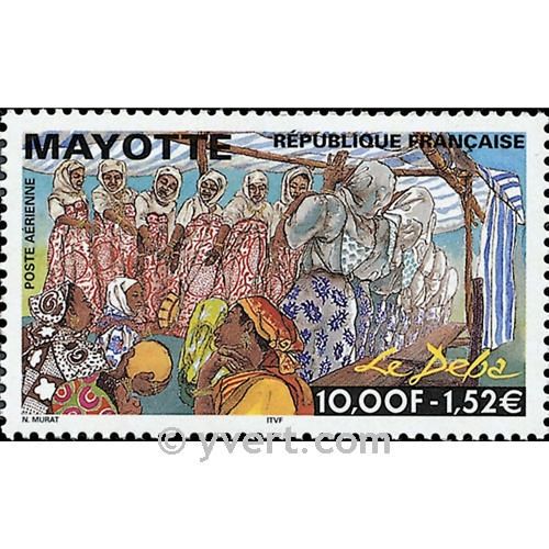 n° 4 -  Timbre Mayotte Poste aérienne