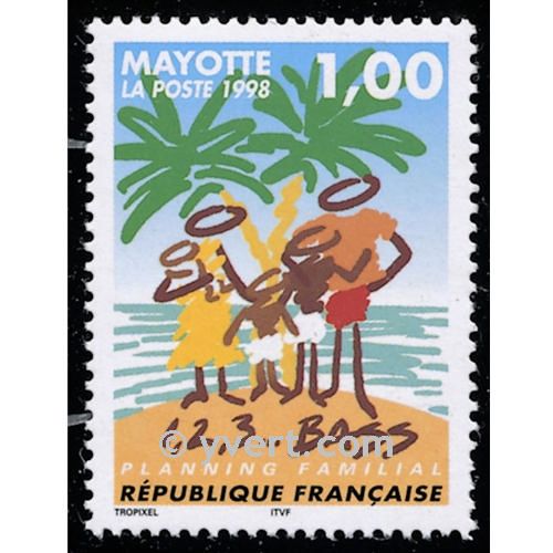 n° 54 -  Timbre Mayotte Poste