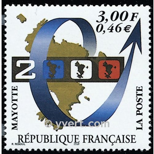 n.o 80 -  Sello Mayotte Correos