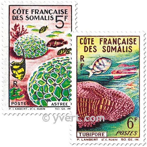 n° 316/317 -  Timbre Cote des Somalis Poste