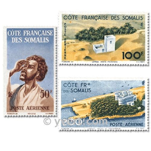 n.o 20 / 22 -  Sello Somalia francesa Correo aéreo