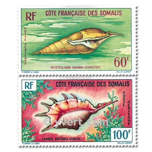 n.o 31 / 32 -  Sello Somalia francesa Correo aéreo