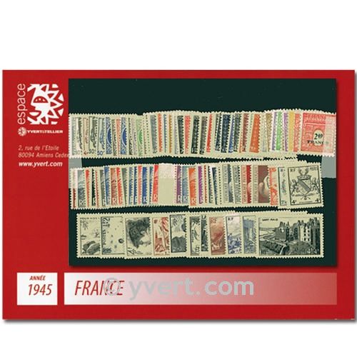 n° 669/747  - Timbre France Année complète  (1945)