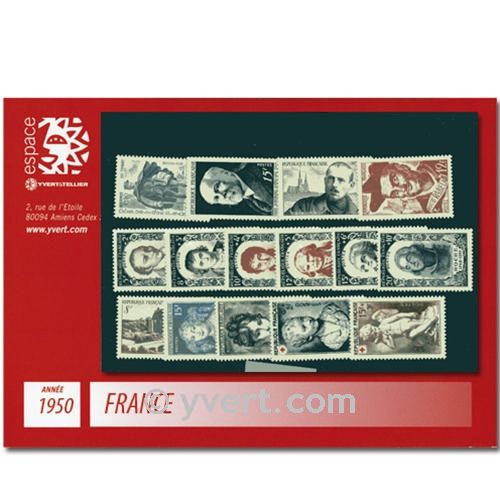 n° 863/877  - Selo França Ano completo  (1950)