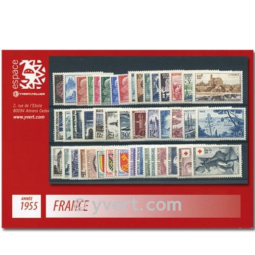 n° 1008/1049  - Timbre France Année complète  (1955)