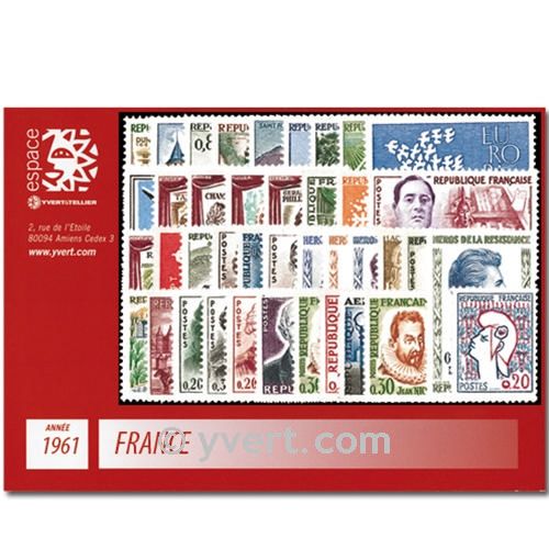 n° 1281/1324  - Selo França Ano completo  (1961)