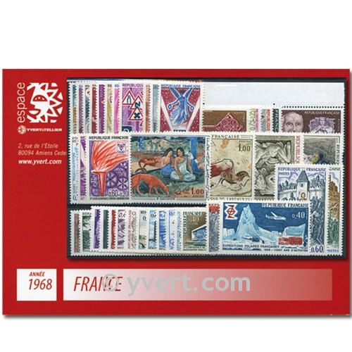 n° 1542/1581  - Timbre France Année complète  (1968)