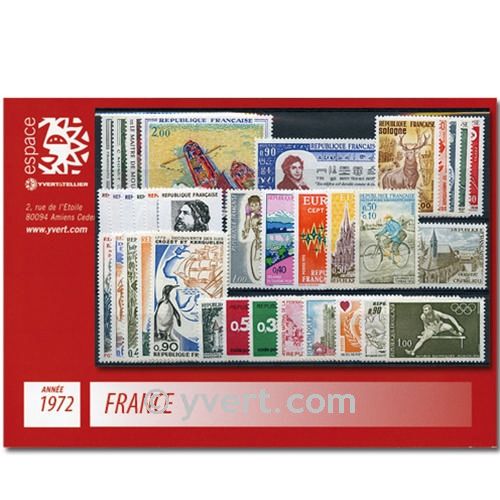 n° 1702/1736  - Timbre France Année complète  (1972)