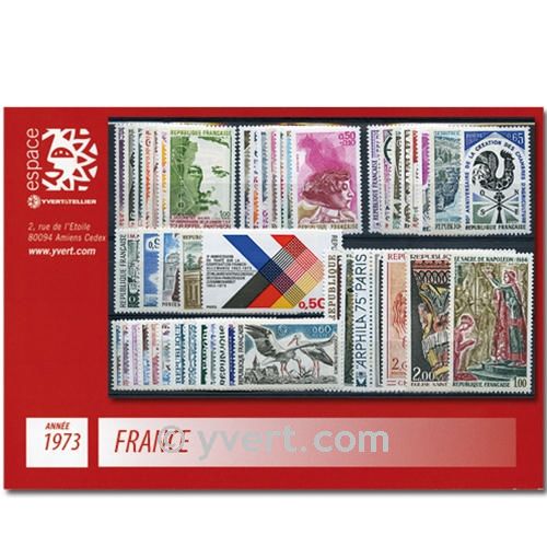 n° 1737/1782  - Timbre France Année complète  (1973)