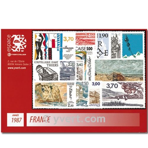 n° 2452/2500  - Timbre France Année complète  (1987)