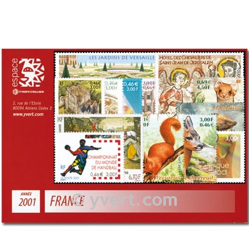 n° 3367/3442  - Timbre France Année complète  (2001)