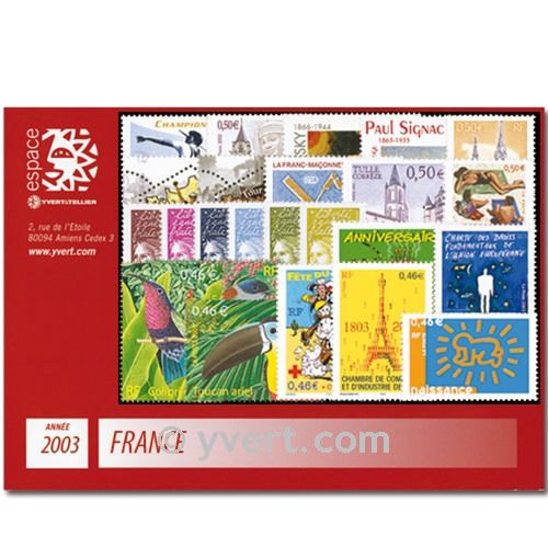 n° 3538/3631  - Timbre France Année complète  (2003)