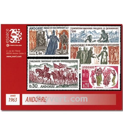 n° 166/170 -  Timbre Andorre Année complète (1963)