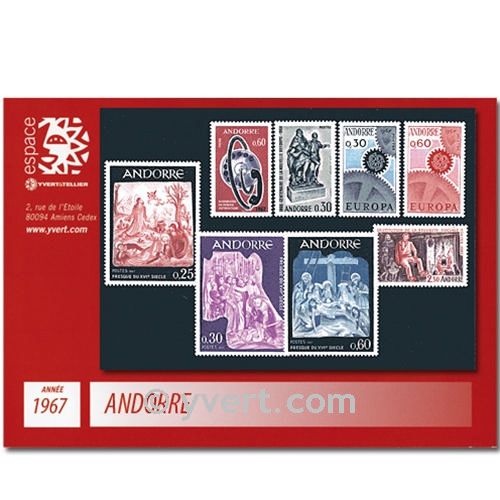 n° 179/186 -  Timbre Andorre Année complète (1967)