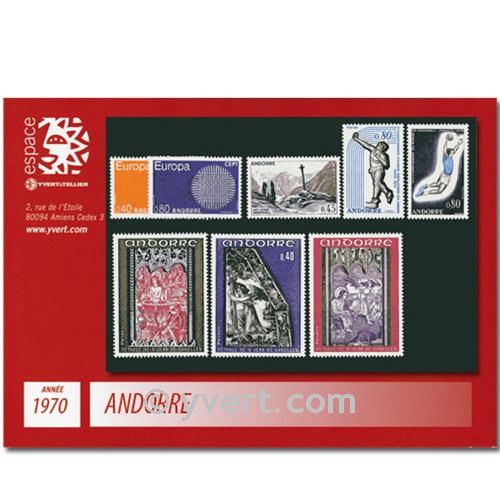 n° 201/208 -  Timbre Andorre Année complète (1970)