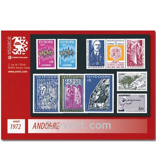 nr. 217/225A -  Stamp Andorra Year set (1972)