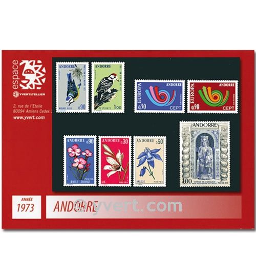 n° 226/233 -  Timbre Andorre Année complète (1973)