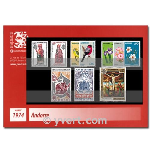 nr. 234/242 -  Stamp Andorra Year set (1974)