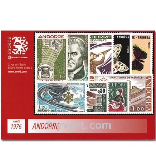 n° 251/259 -  Timbre Andorre Année complète (1976)