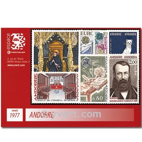 n° 260/266 -  Timbre Andorre Année complète (1977)